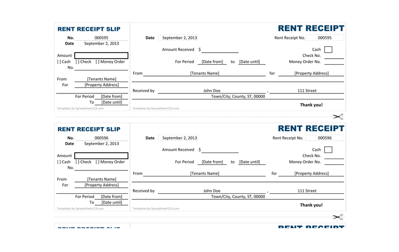 rent receipt