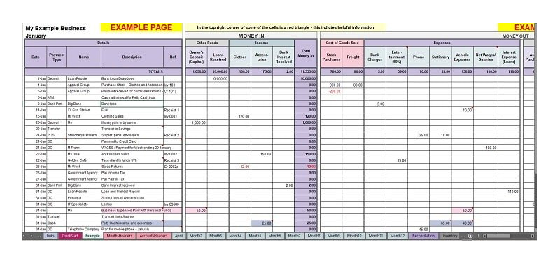 excel cashbook template