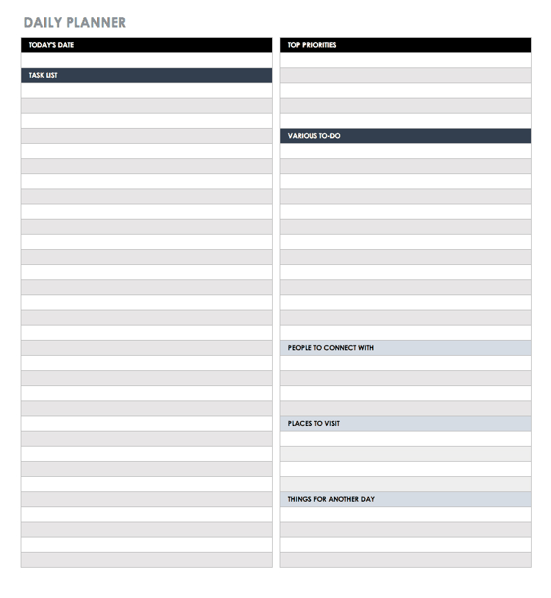 The “Daily Planner Template”
